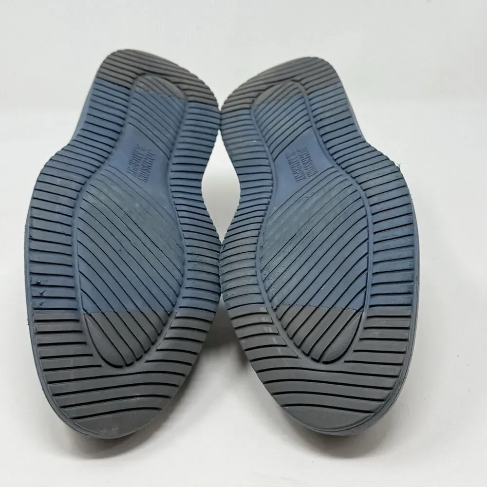 Johnston Murphy Upton Derby Shoes Mens 8.5 M Gray Blue Nubuck Leather Plain Toe